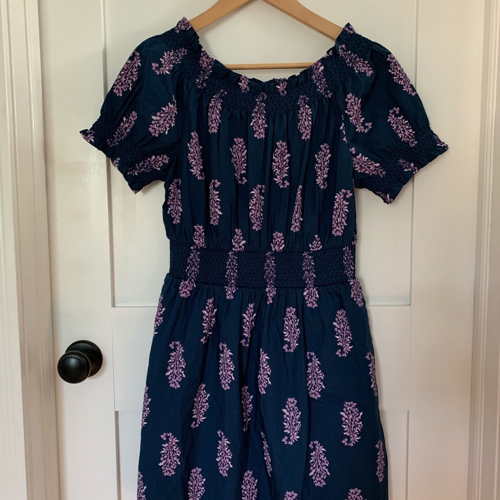 J. Crew smocked puff sleeve dress - Picture 5 of 6